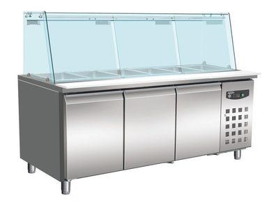 Kühltisch Mit Glas 3 Türen 5X 11 Gn Behälter