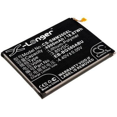 Ersatzakku - CS-SMM200XL - Samsung Galaxy M20 / EB-BG580ABU - 3,85 Volt 4900mAh