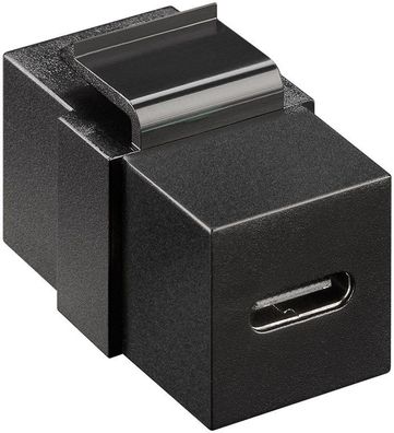 Keystone-Modul USB-C™-Verbinder, USB 3.2 Gen 2 (10 Gbit/s), schwarz - USB-C™-Buchs