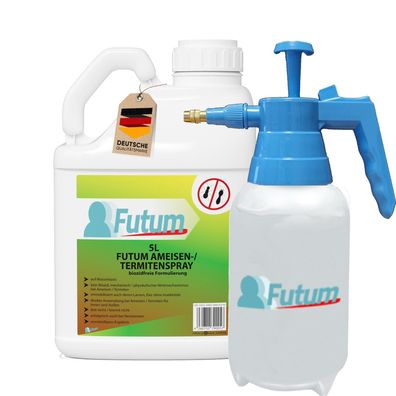 FUTUM 5L Ameisenspray / Termitenspray Ameisen bekämpfen abwehren Insektenspray + 2L S
