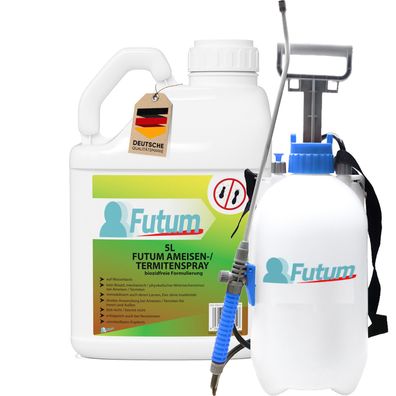 FUTUM 5L Ameisenspray / Termitenspray Ameisen bekämpfen abwehren Insektenspray + 5L S