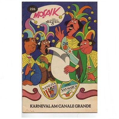 Mosaik Heft Nr. 226 von 1975 Karneval am Canale Grande Hannes Hegen Digedags