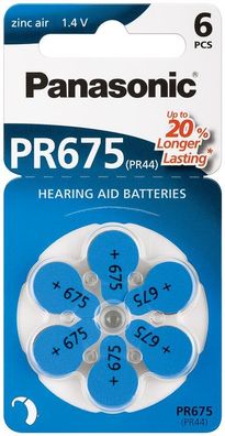 V675/PR44 (PR675) Batterie, 6 Stk. Blister