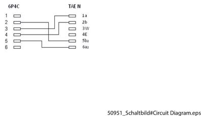 TAE-N-Anschlusskabel (International Pinout) 4-polig