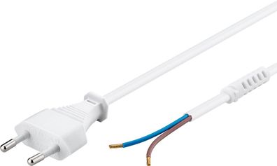Kabel mit Eurostecker zum Konfektionieren, 1,5 m, Weiß