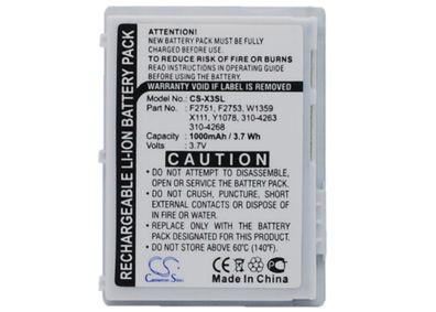 Ersatzakku - CS-X3SL - DELL Axim X3 / X1111 - 3,7 Volt 1000mAh Li-Ion
