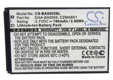 Ersatzakku - CS-BA0005SL - Creative Zen Micro / 70PD000000039 - 3,7 Volt 780mAh