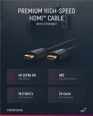 Premium-High-Speed-HDMI™-Kabel mit Ethernet