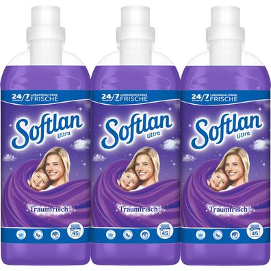 Softlan Ultra Traumfrisch feiner Duft für 45 Waschladungen 1L 3er Pack