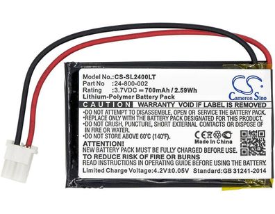 Ersatzakku - CS-SL2400LT - Solar LED Light SL-24000 - 3,7 Volt 700mAh Li-Polymer