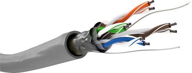 CAT 5e Netzwerkkabel, F/UTP, 100 m, grau