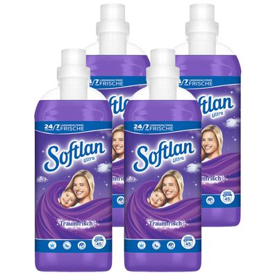 Softlan Ultra Traumfrisch feiner Duft für 45 Waschladungen 1L 4er Pack