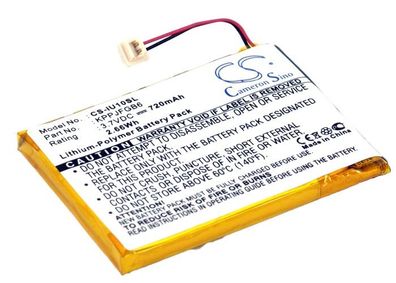 Ersatzakku - CS-IU10SL - IRIVER Clix 2GB / Kppjfgb6 - 3,7 Volt 720mAh Li-Ion