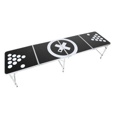 Bierpong Tisch klappbar aus Aluminium für Festivals und Partys 240x60x70cm