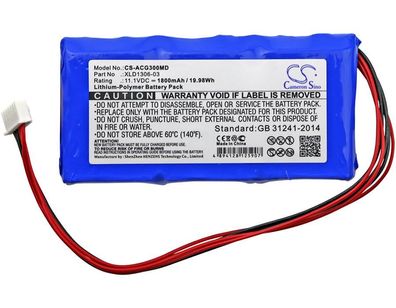 Ersatzakku - CS-ACG300MD - Aricon XLD1306-03 / ECG-3D - 11,1 Volt 1800mAh Li-Polymer