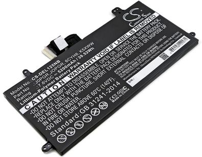 Ersatzakku - CS-DEL125NB - Dell Latitude 12 5285 - 7,6 Volt 5200mAh Li-Polymer
