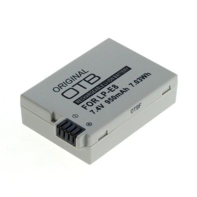 OTB - Ersatzakku kompatibel zu Canon LP-E8 - 7,4 Volt 950mAh Li-Ion