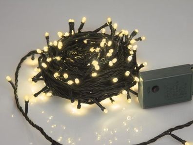 Sparkle Light LED - 12 m - 160 warmweiße Lampen - grünes Kabel - Modulator