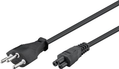 Netzanschlusskabel Schweiz, 1,8 m, Schwarz