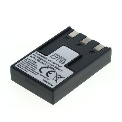 OTB - Ersatzakku kompatibel zu Canon NB-1LH - 3,7 Volt 900mAh Li-Ion