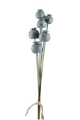 Fink Mohnkapsel, Kunstblume, Kunstfasern, grau, H. 67 cm Höhe: 67.00 cm 181053