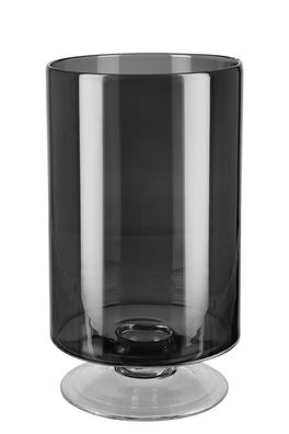 Fink VIANA, Windlicht, Vase, Glas, grau, klar, L. 20 cm, B. 20 cm, H. 34.5 cm, D