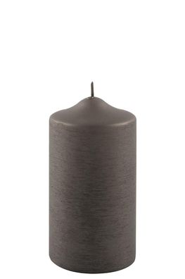 Fink CANDLE, gebürstet metallic Stumpenkerze, Paraffin, gebürstet, mocca, L. 8