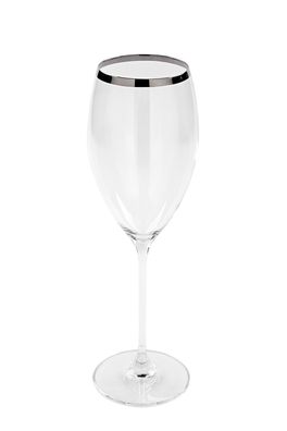 Fink Platinum2, Weißweinglas, Platinumauflage, silberfarben, transparent, L. 6
