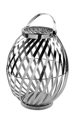 Fink EZ-BRAVA, Laterne, Edelstahl , glatt, silberfarben, L. 26 cm, B. 26 cm, H