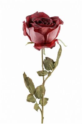 Fink ROSE, Kunstblume, Kunstfasern, dunkelrot, H. 66 cm 180288