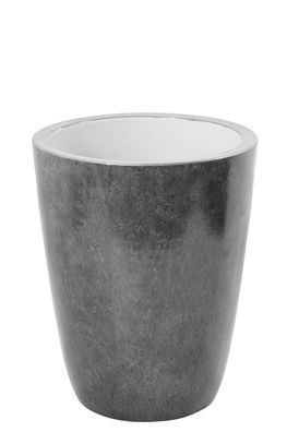 Fink MELUA, Vase, Porzellan, grau, silberfarben, H. 37 cm, D. 29 cm Höhe: 37.00