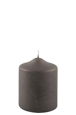 Fink CANDLE, gebürstet metallic Stumpenkerze, Paraffin, gebürstet, mocca, L. 8