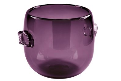 Fink COLORE, Teelichthalter, Glas, glatt, puder, H. 9 cm, D. 12 cm Höhe: 9.00 cm
