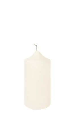 Fink CANDLE, getauchte Stumpenkerze, Paraffin, creme, L. 8 cm, B. 8 cm, H. 15 cm,