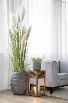 Fink COCON, Übertopf, 10-15% Pigment Farbe Fasern, grau, H. 38 cm, D. 45 cm Höhe: