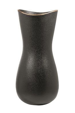 Fink OPERA, Vase, Keramik, matt, schwarz, L. 16 cm, B. 16 cm, H. 38 cm, D. 16 cm