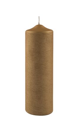 Fink CANDLE, gebürstet metallic Stumpenkerze, Paraffin, goldfarben, L. 8 cm, B. 8