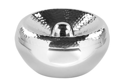 Fink APOLLO, Aschenbecher, Edelstahl, poliert, silberfarben, L. 13 cm, B. 13 cm,