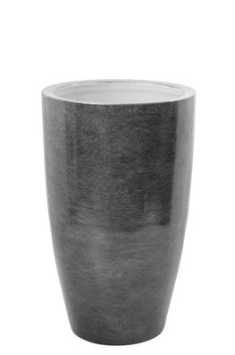 Fink MELUA, Vase, Porzellan, grau, silberfarben, H. 51 cm, D. 30 cm Höhe: 51.00