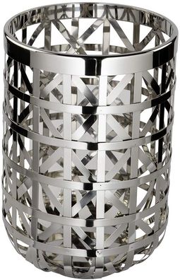 Fink JORIS, Windlicht ohne Glas, Edelstahl , silberfarben, H. 33 cm, D. 22 cm 159021