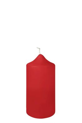 Fink CANDLE, getauchte Stumpenkerze, Paraffin, hellrot, L. 8 cm, B. 8 cm, H. 15