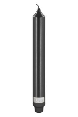 Fink CANDLE, metallic Stabkerze, Paraffin, schwarz, L. 8 cm, B. 8 cm, H. 25 cm,