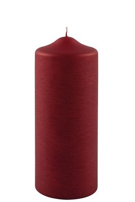 Fink CANDLE, gebürstet metallic Stumpenkerze, Paraffin, rot, L. 8 cm, B. 8 cm, H