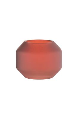 Fink EILEEN, Teelichthalter, Glas, matt, rot, H. 9 cm, D. 11 cm 116101