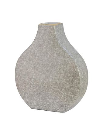 Fink MINTA, Vase, Porzellan, hellgrau, L. 6 cm, B. 20 cm, H. 23 cm Höhe: 23.00 cm