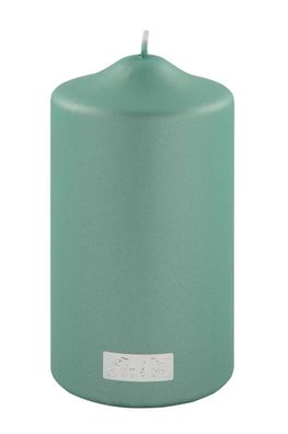 Fink CANDLE, metallic Stumpenkerze, Paraffin, türkis, H. 15 cm, D. 8 cm 172006