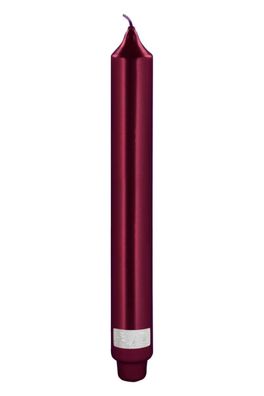 Fink CANDLE, metallic Stabkerze, Paraffin, dunkelrot, L. 25 cm, B. 3 cm, H. 25