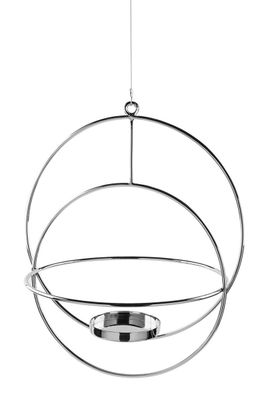 Fink LUA, Teelichthalter, Aluminium, vernickelt, silberfarben, L. 44 cm, B. 37