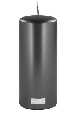 Fink CANDLE, metallic Stumpenkerze, Paraffin, schwarz, L. 8 cm, B. 8 cm, H. 20