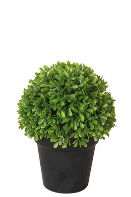 Fink Buchskugel, Kunstblume, Kunststoff, grün, L. 18 cm, B. 18 cm, H. 23 cm, D